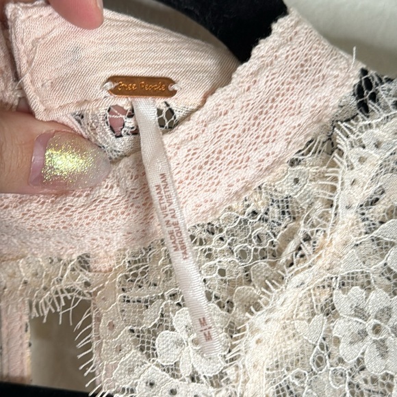 Free People Tell Tale Lace Tunic Size Medium Boho Balletcore - Picture 4 of 9